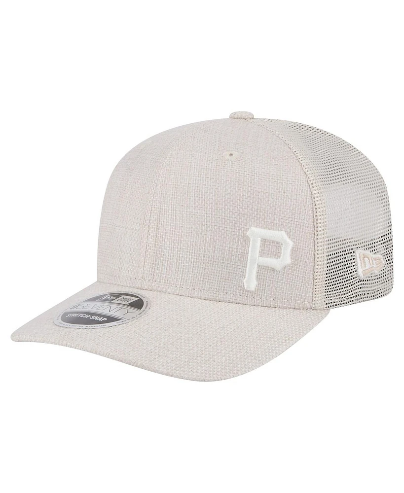 New Era Men's Light Beige Pittsburgh Pirates Flawless 9SEVENTY Stretch-Snap Hat