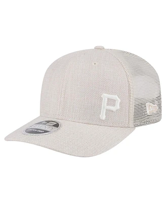 New Era Men's Light Beige Pittsburgh Pirates Flawless 9SEVENTY Stretch-Snap Hat