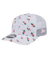 New Era Men's White Detroit Lions Adventure Flamingo Pattern 9SEVENTY Stretch-Snap Hat