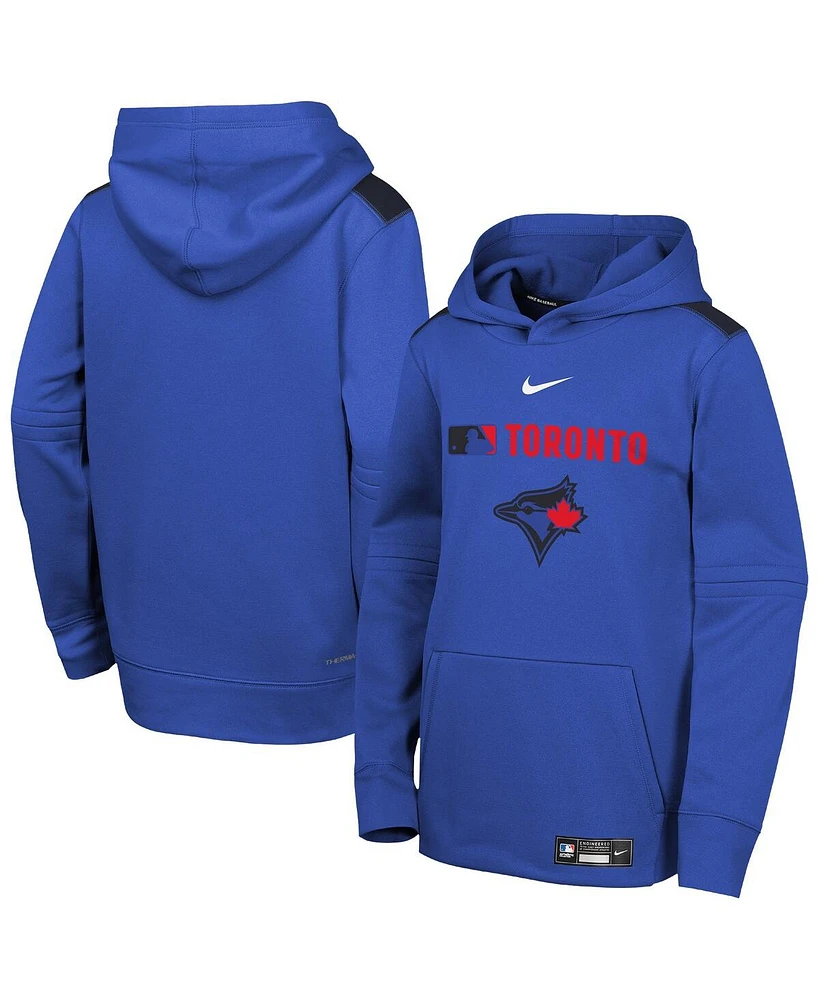Nike Big Boys and Girls Royal Toronto Blue Jays City Connect Authentic Collection Performance Pullover Hoodie