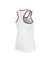 New Era Women's White Philadelphia Phillies Gameday Pinstripe Tank Top