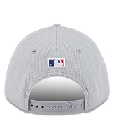New Era Men's Gray Texas Rangers 2025 Mlb Clubhouse 9FORTY M-Crown Adjustable Hat