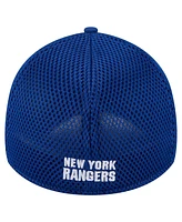 New Era Men's Blue York Rangers Linear Featherweight 39THIRTY Flex Hat