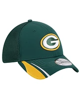 New Era Men's Green Bay Packers Game Day Linear 39THIRTY Flex Hat