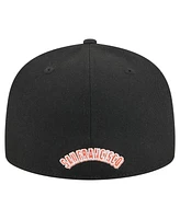 New Era Men's Black San Francisco Giants Overlap 59FIFTY Fitted Hat