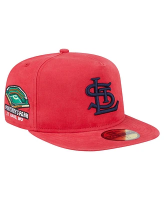 New Era Men's Red St. Louis Cardinals Championship Side Flag A-Frame 59FIFTY Fitted Hat