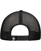 New Era Men's Black Houston Astros Retro Bold A-Frame Trucker 9FORTY Adjustable Hat