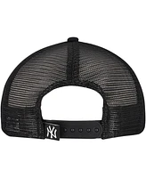 New Era Men's Black New York Yankees Retro Bold A-Frame Trucker 9FORTY Adjustable Hat