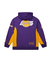 Mitchell & Ness Men's Purple Los Angeles Lakers Hardwood Classics Team Origins Fleece Pullover Hoodie