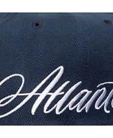 Mitchell & Ness Men's Navy Atlanta Braves Just Don x Mlb Lux Script Snapback Hat