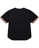 Mitchell & Ness Men's Black Texas Longhorns On The Clock Full-Button Fashion Jersey