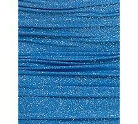 Emerald Sundae Juniors' Glitter Ruched Bodycon Mini Dress