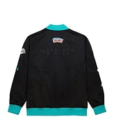 Mitchell & Ness Men's Black San Antonio Spurs Hardwood Classics Team Og 3.0 Lightweight Satin Full-Snap Jacket