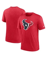 Nike Men's Heather Maroon Houston Texans Rewind Logo Tri-Blend T-Shirt
