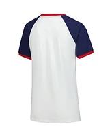 Nike Women's White Boston Red Sox Rewind Color Remix Fashion Raglan Tri-Blend T-Shirt