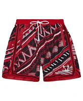 Mitchell & Ness Men's Red Chicago Bulls Game Day Pattern Shorts