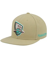 Mitchell & Ness Men's Khaki New Jersey Nets 35th Anniversary Hardwood Classics Malibu Sunrise Fitted Hat