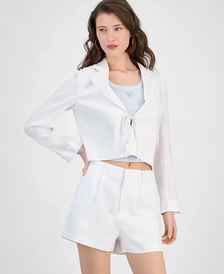 Guess Women's Linden Tie-Front Cropped Blazer