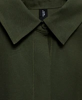 Mango Women's Linen and Lyocell-Blend Shirt Dress