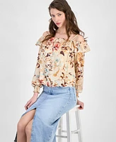 Guess Women's Printed Off-The-Shoulder Lucy Top