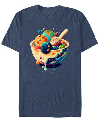 Design By Humans Men's Milky Way Cereal Short Sleeve T-Shirt