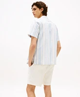 Tommy Hilfiger Men's Relaxed-Fit Stripe Camp Shirt
