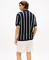 Tommy Hilfiger Men's Stripe Open-Knit Polo Shirt