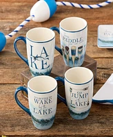 Certified International Wake At The Lake 4-Pc. Mugs, Service For 4