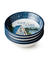 Certified International Wake At The Lake Soup 4-Pc. Bowls, Service For 4