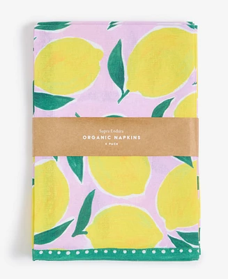 Supra Endura Cotton Lemon Napkin, Set of 4