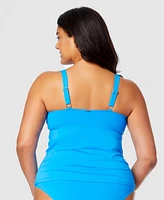 Anne Cole Plus Shirred Tankini Top