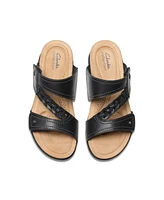 Clarks Women's April Raelyn Slip On Flat Sandals