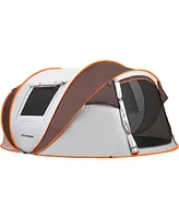 EchoSmile Camping Instant Tent, 6 Person Pop Up Water Resistant Dome Easy Setup for Hiking and Outdoor, Portable Tent with Carry B