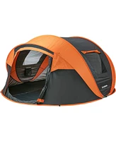 EchoSmile Camping Instant Tent, 6 Person Pop Up Tent, Water Resistant Dome Tent, Easy Setup for Camping Hiking and Outdoor, Portable Tent with Carry B
