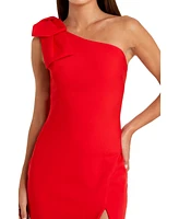 Mac Duggal Women's Bow One Shoulder Evening Gown