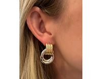 Rivka Friedman Mixed Metal Front Facing Hoop Earring