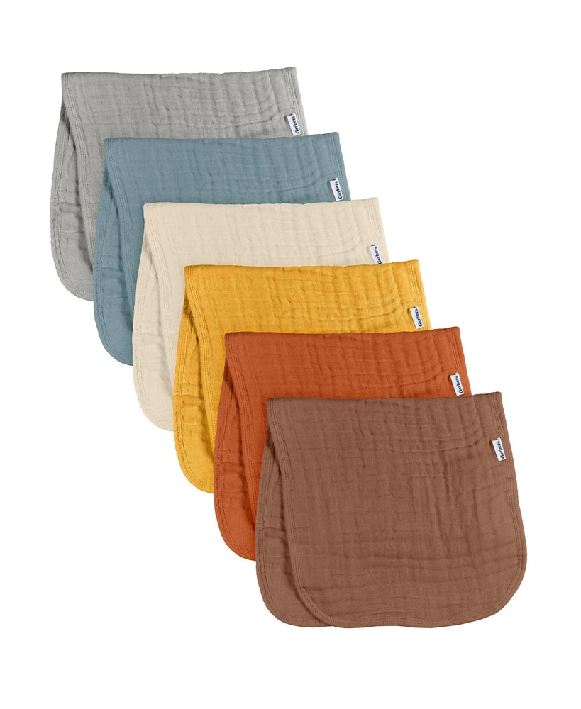 Gerber Baby Neutral Multi Browns Muslin Burpcloths - 6-Pack