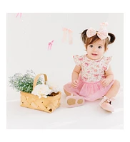 Sweet Wink Baby Girl's Ditsy Floral Tulle Bow Baby Headband