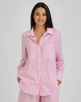 Pietro Brunelli Milano Women's Classic Fit Linen-Blend with Pockets Dafne Blouse