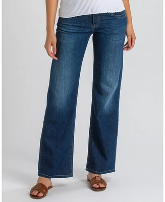 Pietro Brunelli Maternity Wide-Leg & High-Waist Belly Band Dad Jeans