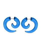 Bling Jewelry Unisex Spiral Tribal Ear Plug Taper Earrings Set - 6 Pcs Various Colors