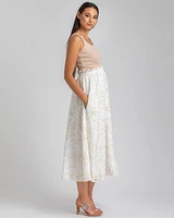Pietro Brunelli Maternity Floral Print Hidden Pocket Midi Olivia Skirt