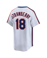 Nike Men's Darryl Strawberry White New York Mets Throwback Cooperstown Collection Limited Jersey