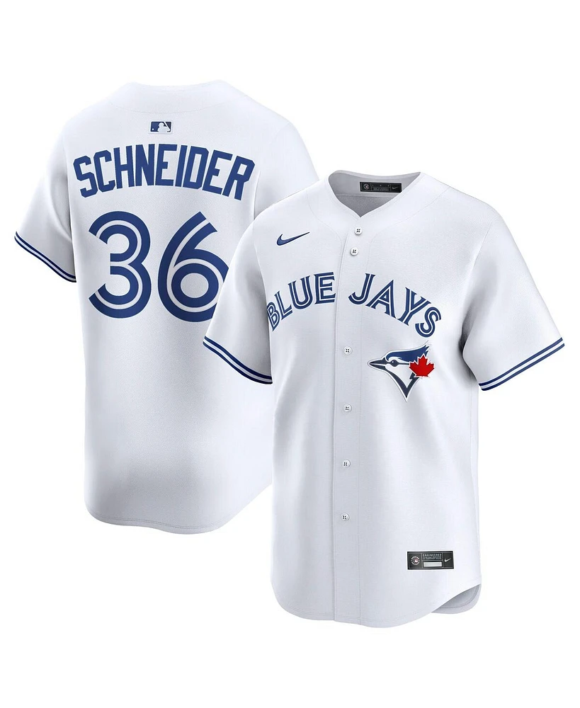 Nike Men's Davis Schneider White Toronto Blue Jays Home Limited Jersey