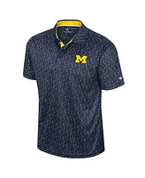 Colosseum Men's Navy Michigan Wolverines Sublimated Golf Polo Shirt