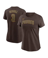 Nike Women's Jackson Merrill Brown San Diego Padres Fuse Name Number T-Shirt
