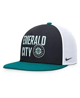Nike Men's Navy/Aqua Seattle Mariners Pro Trucker Snapback Hat