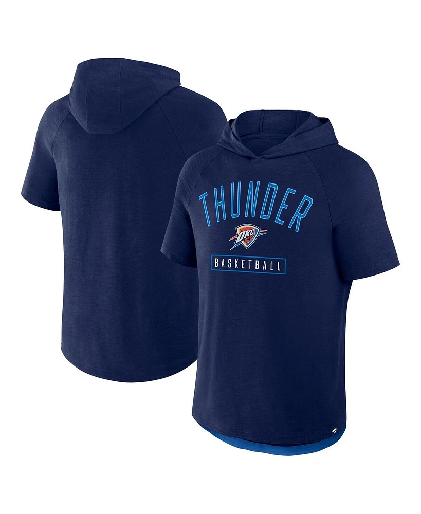 Fanatics Men's Athletic Navy Oklahoma City Thunder Pass Legend Hooded T-Shirt