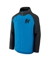 Nike Men's Blue/Black Miami Marlins Authentic Collection Raglan Performance Full-Zip Jacket