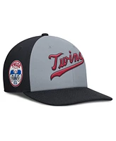 Nike Men's Gray/Navy Minnesota Twins Pro Performance Snapback Hat